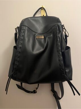 Frye and Co. Black Faux Leather Backpack